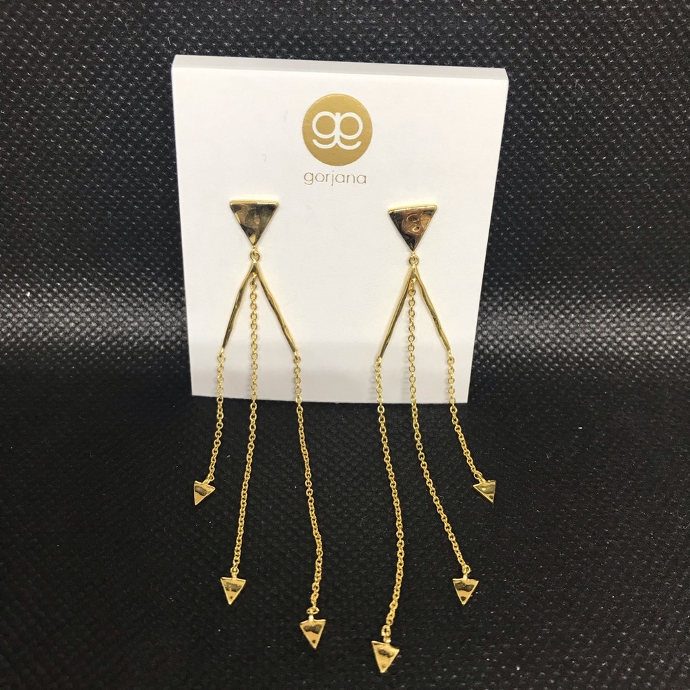 GORJANA LUCA TRIANGLE EARRINGS